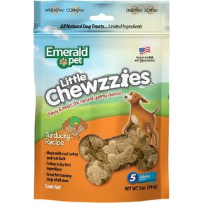 Emerald Pet Little Chewzzies Wheat Free Training Dog Treats — Healthy and Tasty Natural Dog Chews with Real Meat or Peanut Butter — Limited Ingredient Dog Treats Made in The USA — Chicken, 5 oz