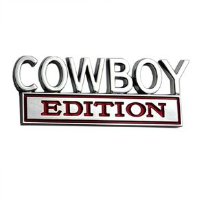 OnlyYou.X Cowboy Edition Emblem Cowboy Edition Badge Cowboy Edition Decal Cowboy Edition Sticker for Pickup and Car 1 Piece Metal Black Red