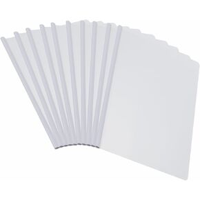 PATIKIL Clear Report Covers with Sliding Bar, 10 Pcs 8mm Slide-Grip Resume Covers 50 Sheets Capacity, A4 Presentation Folders for File, Resume, Red