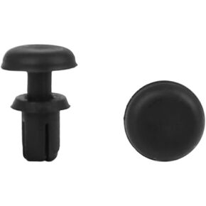 uxcell 30Pcs 4mm Black Plastic Rivets Push Type Panel Retainer Fastener Clip for Car