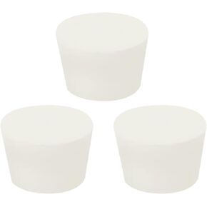 MECCANIXITY Rubber Tapered Plug 28mm to 37mm Solid Test Tubes Bungs Stopper Black for Lab Home 3 Pieces