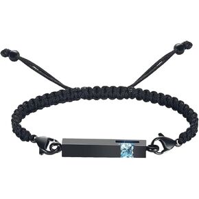Hearbeingt Cremation Urn Bracelet for Ashes for Men Women Adjustable Handmade Rope Urn Bracelet Bangle for Ashes Stainless Steel Memorial Ashes Bracelet Cremation Jewelry