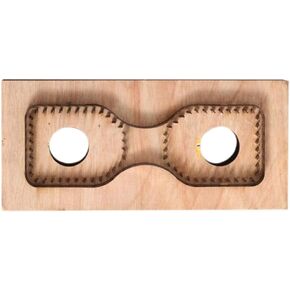 EXCEART Leather Cutting Template and Mold - Wooden Punching Die for DIY Leather Crafts Making
