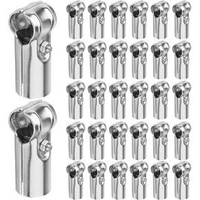 32 مجموعة من مشبك أنابيب T مقاس 2.54 سم، مشابك نهاية سياج سلسلة من الفولاذ المقاوم للصدأ، مشبك أنابيب مشترك، للسور والأنابيب والأسوار وبيوت الكلاب والدرابزين (الفولاذ المقاوم للصدأ، 32 مجموعة) in Kuwait