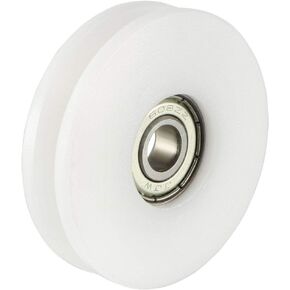 uxcell 2pcs 4.7mm Deep Metal V Groove Guide Bearing Pulley Rail Ball Wheel 8x50x12mm