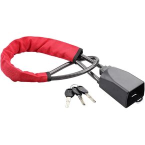 حزام الأمان العالمي لقفل عجلة القيادة يقفل عجلة النادي، جهاز أمان مضاد للسرقة لجهاز UTV، السيارة، عربة الجولف، بولاريس-أحمر in Kuwait