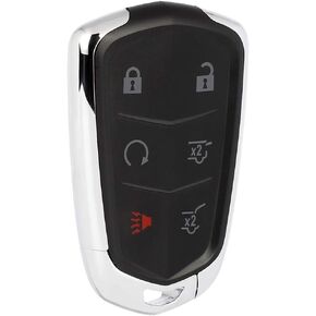 SCITOO Keyless Entry Remote Car Key Fob Replacement for 1 X 6 Button Uncut Keyless Entry Option for Cadillac Escalade ESV for Cadillac Escalade 2015-2020 1pc FCC HYQ2AB (315 MHZ)