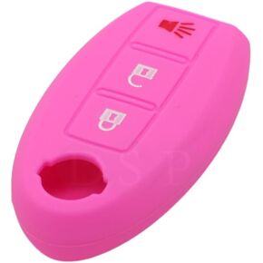 SEGADEN Silicone Cover Protector Case Holder Skin Jacket Compatible with NISSAN 3 Button Smart Remote Key Fob CV9501 Black