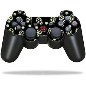 MightySkins Skin Compatible with Sony Playstation 3 PS3 Controller – Nighttime Skulls | Protective, Durable, and Unique Vinyl wrap Cover | Easy to Apply, Remove, and Change Styles | Made in The USA