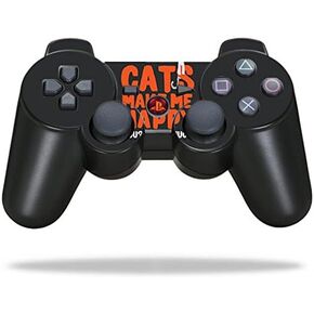 MightySkins Skin Compatible with Sony Playstation 3 PS3 Controller – Cats Make Me Happy | Protective, Durable, and Unique Vinyl wrap Cover | Easy to Apply, Remove, and Change Styles | Made in The USA