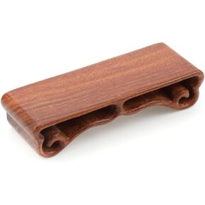 Carving Wooden Display Stand Base 3.15"×1.1" Rosewood Pedestal Base Oriental Furniture Handicrafts Small Objects Display Stand Base