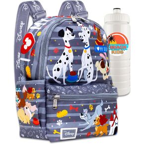 Disney Dogs Mini Backpack Set - Bundle of 13" Disney School Backpack Featuring 101 Dalmatians, Lady and the Tramp, More | Disney Puppy Backpack Mini