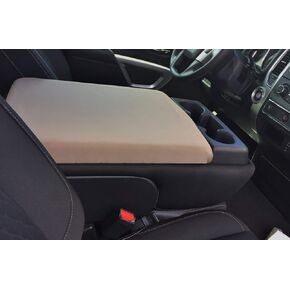 Auto Console Covers- Fits The Nissan Titan 2015-2024 Middle Seat Console Armrest Cover Fleece Fabric.(Black)