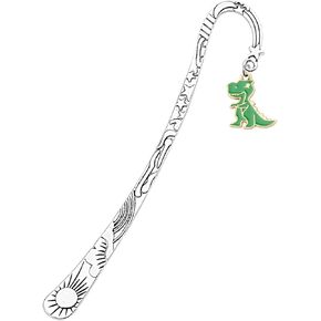 WSNANG Dinosaur Lover Gift Dinosaur Bookmark Book Lovers Gift Cuntasaurous Animal Bookmark Jewelry for Women (Dinosaur Bookmark)