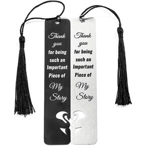 2Pcs Stainless Steel Bookmarks Set for Book Lover Gifts - Enjoy The Next Chapter I’m Reading Cat Books Creative Metal Book Marks Collection Gifts School Supplies Stationery