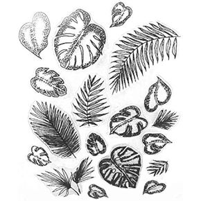 Tropical Leaves Palma Palm Leaves Summer Clear Stamps for Card Making Decoration and DIY Scrapbooking