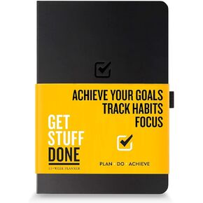 Get Stuff Done Productivity Planner, Daily, Weekly & Monthly Undated Agenda Planners for Full Focus and Goal Setting, Personal Organizers for Men & Women, 8.3" x 5.5"