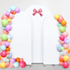 Dofilachy Arch Backdrop Cover - Arch Covers Stretchy Backdrop - Wedding Arch Cover Backdrop Fabric for Arch Backdrop Stand, Set of 3 Spandex Arch Backdrop Cover (4FT, 5FT, 6FT, Aquamarine)