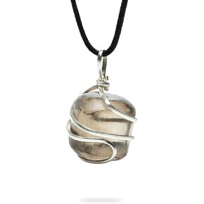 AYANA Smoky Quartz Necklace - Genuine Natural Smoky Quartz Crystal Pendant - Ethically Sourced Smokey Quartz Jewelry with Rutilated Quartz and Azeztulite Crystals - Healing Crystal Necklace for Women
