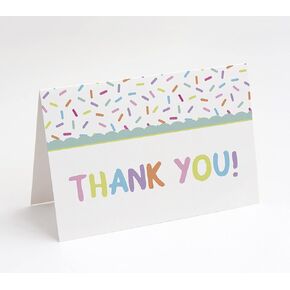 M Market On Mainstreet Sprinkle Thank You Cards for Baby Sprinkles/Baby Showers, Includes White Envelopes, 25 count