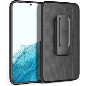 Case Compatible with Samsung Galaxy S22 5G (Screen Size 6.1 inch only). Dual Layer Hybrid Case and Belt Clip Holster Combo with Screen Protector