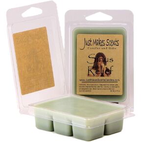 Just Makes Scents 2 Pack - Sinus Relief Scented Wax Melts with Camphor and Eucalyptus