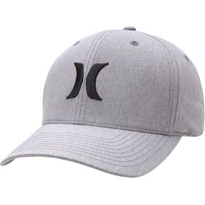 Hurley Men's Caps - One & Only Flexfit Textures Cap - Fitted Hats for Men, S-XL, Size Small-Medium, Light Grey
