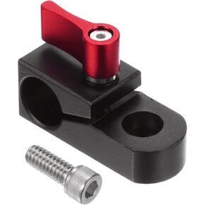 PATIKIL 15mm Rod Clamp with 1/4"-20 Thread Screw for Camera Support System Shoulder Rig Tripod DSLR Rail, Black