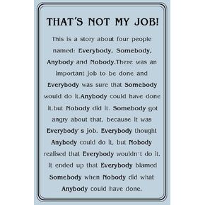 That's NOT My Job Retro Metal Sign 8X12 Wall Decor