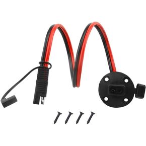 WMYCONGCONG SAE Power Socket Sidewall Port Connector 10AWG 23.62inch SAE Quick Disconnect Panel Mount Power Cable with Cap for Solar Generator Battery Charger