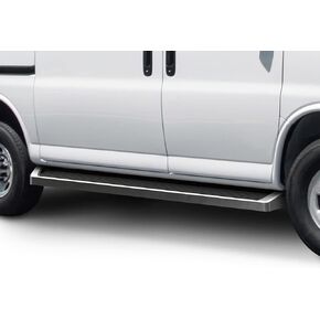 APS (Silver Powder Coated 6 inches) Running Boards Nerf Bars Side Steps Compatible with Chevy Express GMC Savana 1500 2500 3500 2003-2024 Full Size Van 3-Door