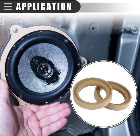 محول حلقة فاصل لسماعات السيارة العالمية من Motoforti، لوحة إطار فاصل للتركيب بين الأقواس، لمكبرات صوت 3 بوصة، خشب، بيج، زوج واحد in Kuwait