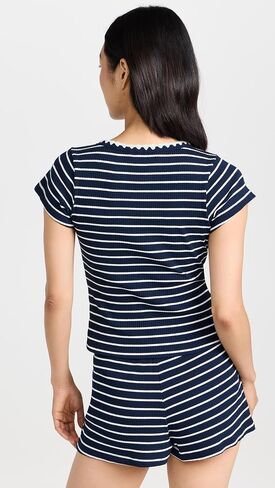 Sea Women's Bernadette Ribbed Short Pajama Set in Saudi Arabia