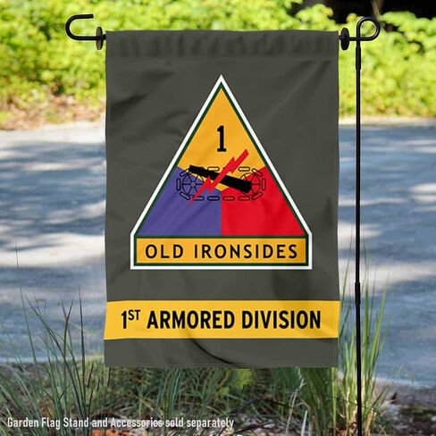 US Army 1st Armored Division Garden Banner Flag in Saudi Arabia