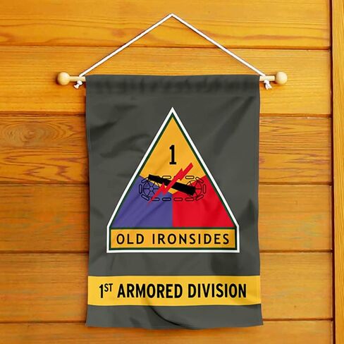 US Army 1st Armored Division Garden Banner Flag in Saudi Arabia
