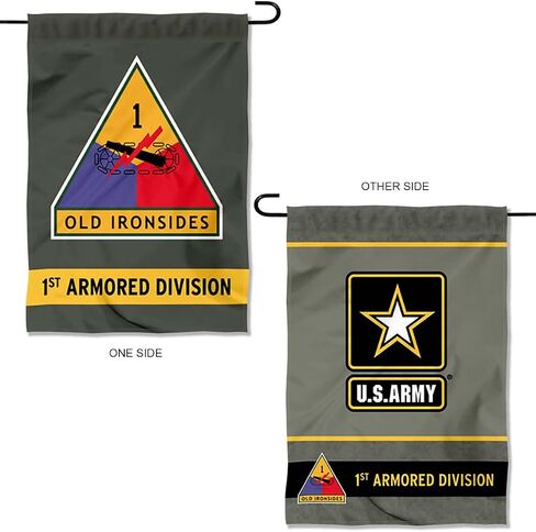 US Army 1st Armored Division Garden Banner Flag in Saudi Arabia