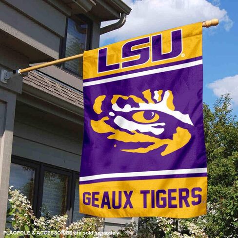 علم منزل ولاية لويزيانا LSU Tigers ذو وجهين ومزدوج الجوانب in Saudi Arabia