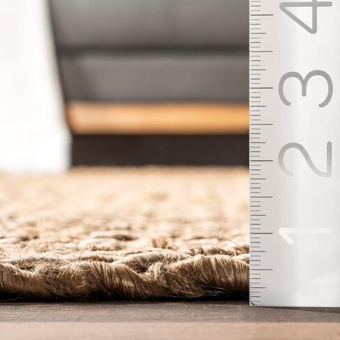 nuLOOM Hailey Hand Woven Jute Runner Rug, 2' 6" x 6', Natural, Runner, 0.75" Thick in Saudi Arabia