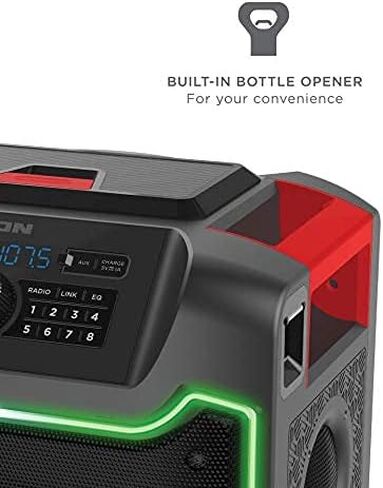 أيون iPA125C باثفايندر 280 درجة 8 بوصة. مكبر صوت بلوتوث قابل للشحن بقوة 120 وات مناسب لجميع الأحوال الجوية مع راديو FM وإضاءة LED in Kuwait