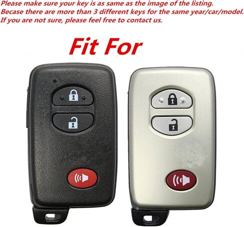 سلسلة غطاء حافظة جلدية ذكية بثلاثة أزرار لسيارة Toyota Avalon 4runner Venza Land Cruiser Camry Highlander Prius Prius C V RAV4 HYQ14AAB HYQ12ACX (أحمر) in Saudi Arabia