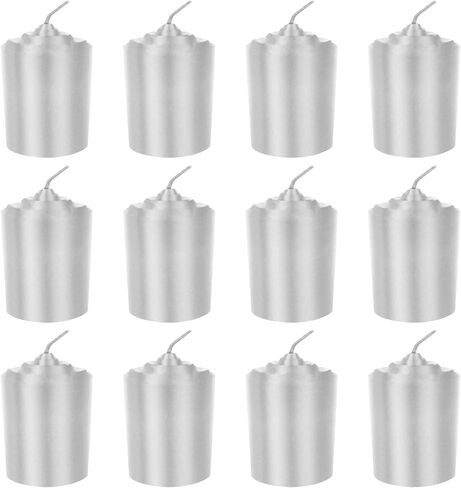SRG Silver Unscented 15 Hours Votive Candles Pack of 12 in Saudi Arabia