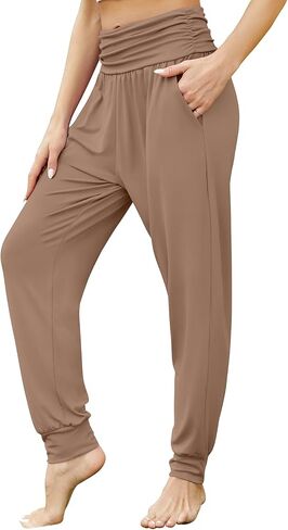 Gracyoga Women's Cozy Yoga Joggers Pants Casual Loose High Waisted Workout Sweatpants Comfy Lounge Pants with Pockets in Kuwait