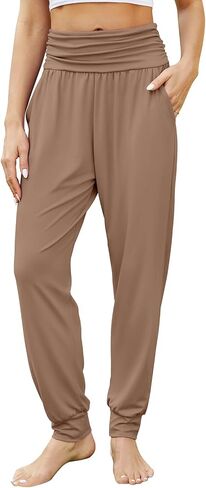 Gracyoga Women's Cozy Yoga Joggers Pants Casual Loose High Waisted Workout Sweatpants Comfy Lounge Pants with Pockets in Kuwait