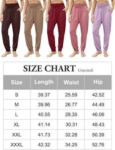 Gracyoga Women's Cozy Yoga Joggers Pants Casual Loose High Waisted Workout Sweatpants Comfy Lounge Pants with Pockets in Kuwait