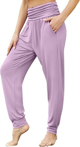 Gracyoga Women's Cozy Yoga Joggers Pants Casual Loose High Waisted Workout Sweatpants Comfy Lounge Pants with Pockets in Kuwait