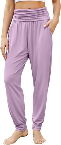 Gracyoga Women's Cozy Yoga Joggers Pants Casual Loose High Waisted Workout Sweatpants Comfy Lounge Pants with Pockets in Kuwait