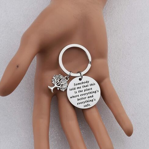 CENWA Somebody Told Me That This Is The Place Keychain Family Tree Keychain in Saudi Arabia