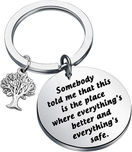 CENWA Somebody Told Me That This Is The Place Keychain Family Tree Keychain in Saudi Arabia