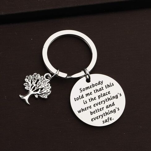 CENWA Somebody Told Me That This Is The Place Keychain Family Tree Keychain in Saudi Arabia
