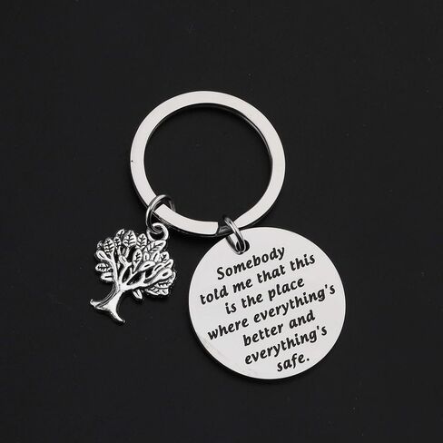 CENWA Somebody Told Me That This Is The Place Keychain Family Tree Keychain in Saudi Arabia
